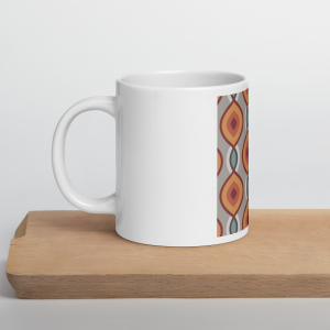 White glossy mug