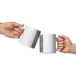 White glossy mug