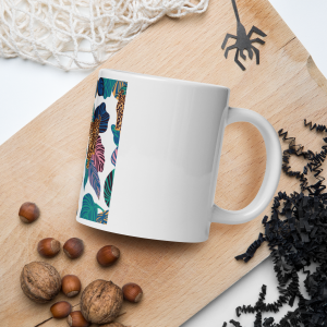 White glossy mug