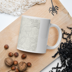 White glossy mug