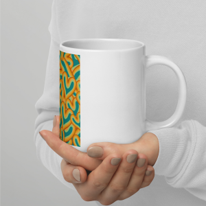 White glossy mug