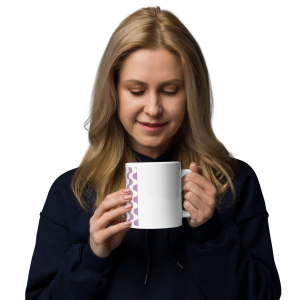 White glossy mug
