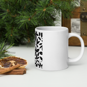 White glossy mug