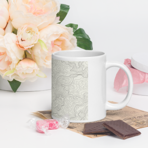 White glossy mug