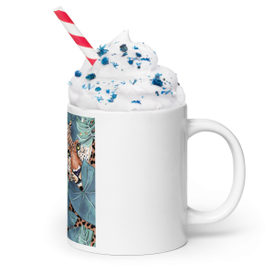 White glossy mug