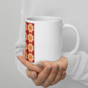 White glossy mug